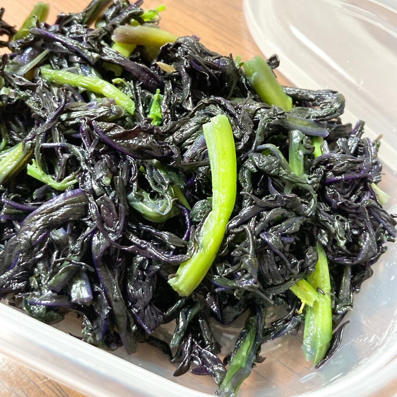 <作り置き可>ピリッと辛い!紫からし菜のお漬物