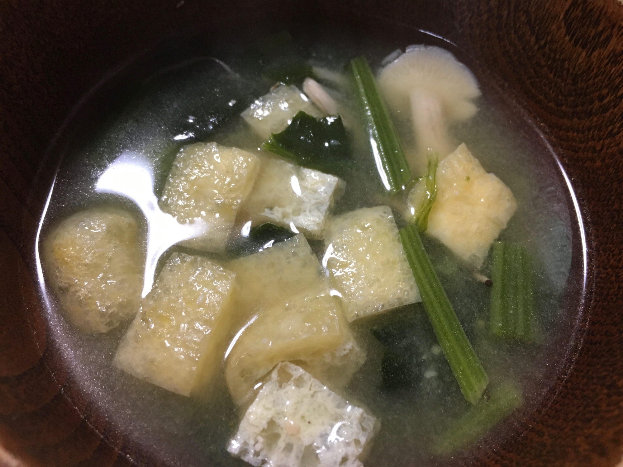 おみそ汁★しめじ＊ほうれん草＊油揚げ