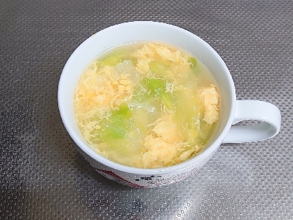 ウェイパーで☆卵とレタスの中華スープ