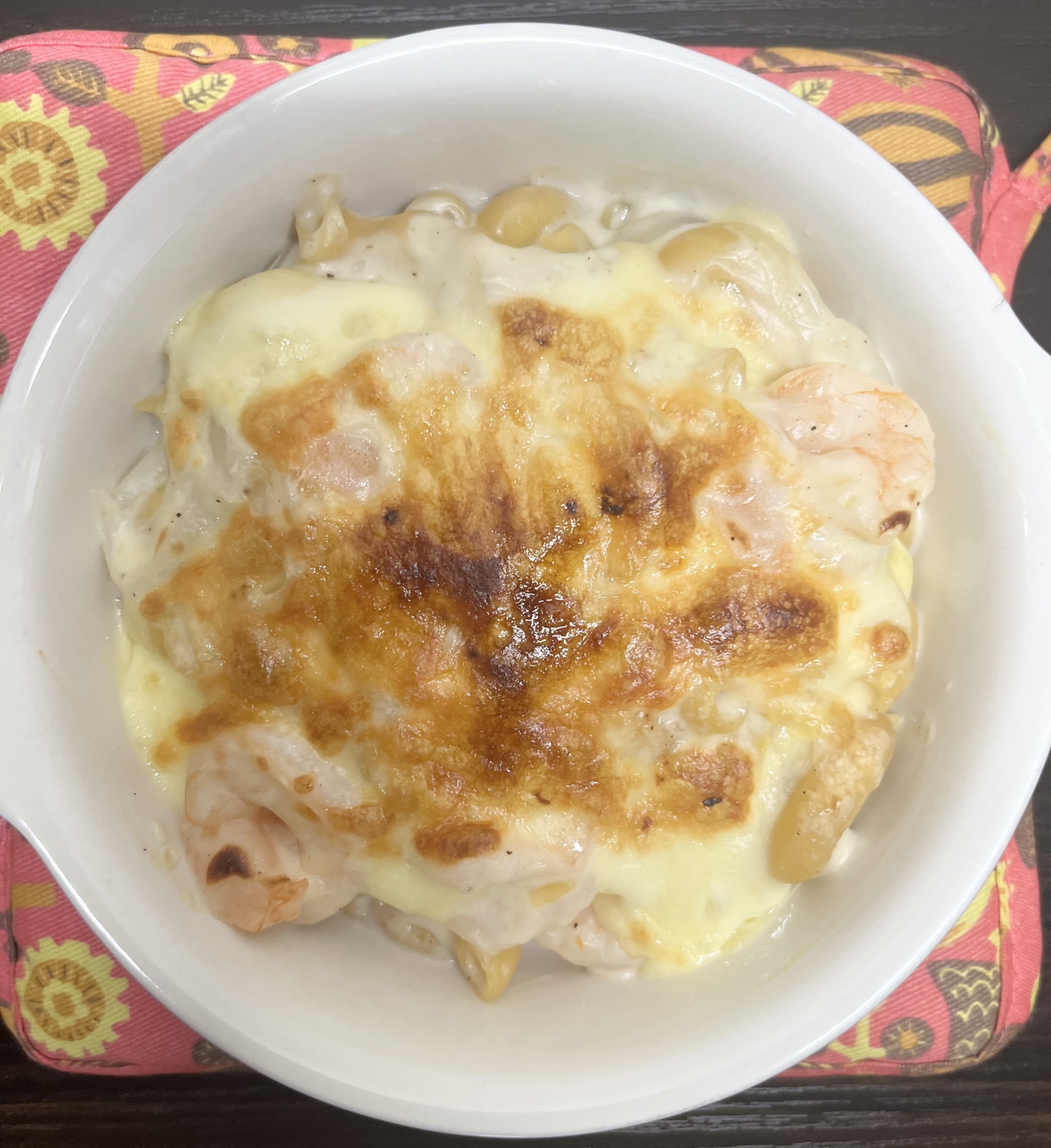 レンジで簡単⭐︎海老マカロニグラタン