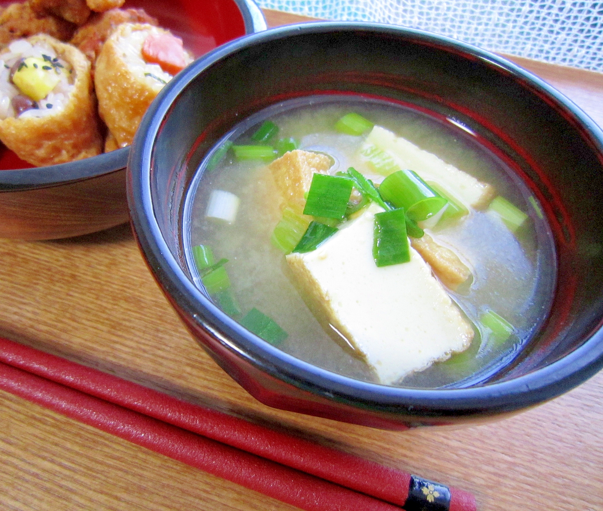 コク☆がでる厚揚げの味噌汁♪(^。^)y