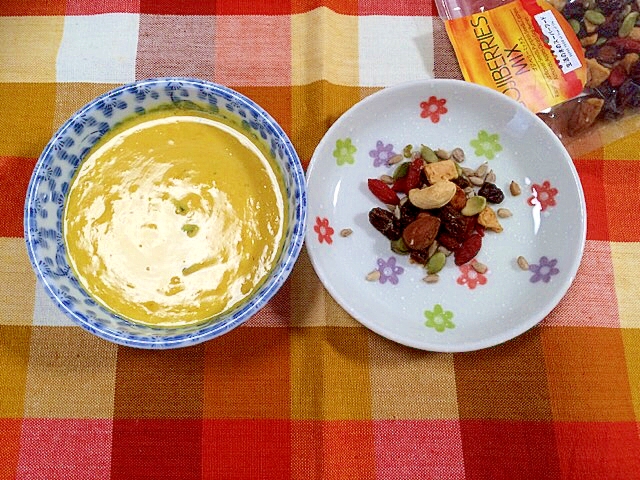 飲む美容 ミキサーなしで簡単 豆乳かぼちゃスープ レシピ 作り方 By Kireix2 楽天レシピ