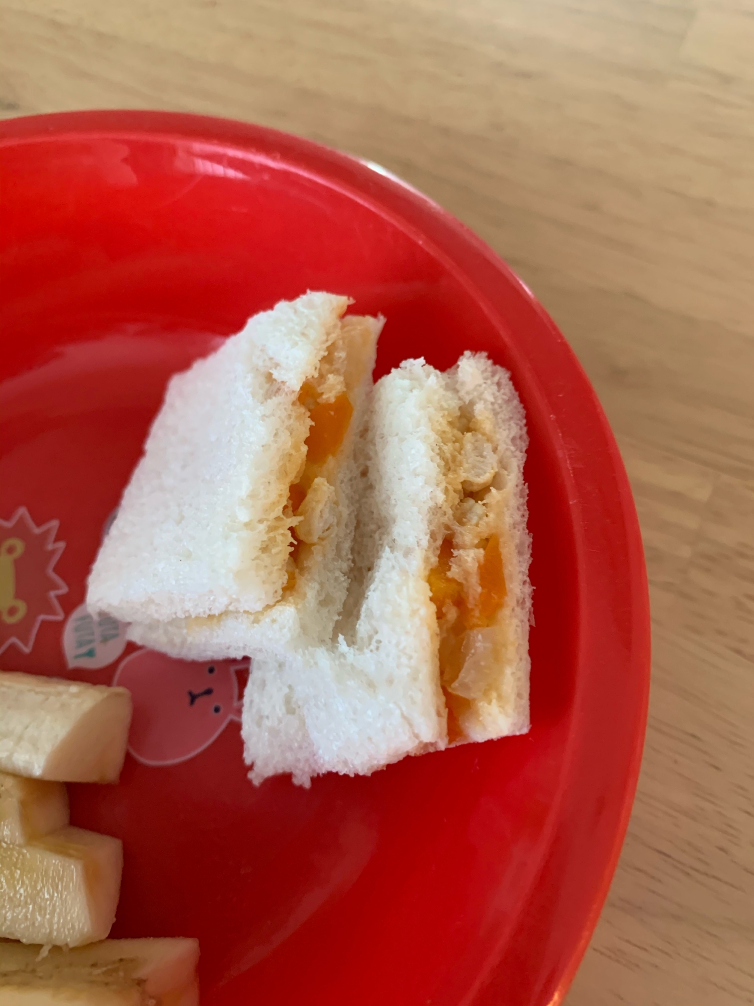 離乳食☆にんじんと玉ねぎ入りのサンドイッチ