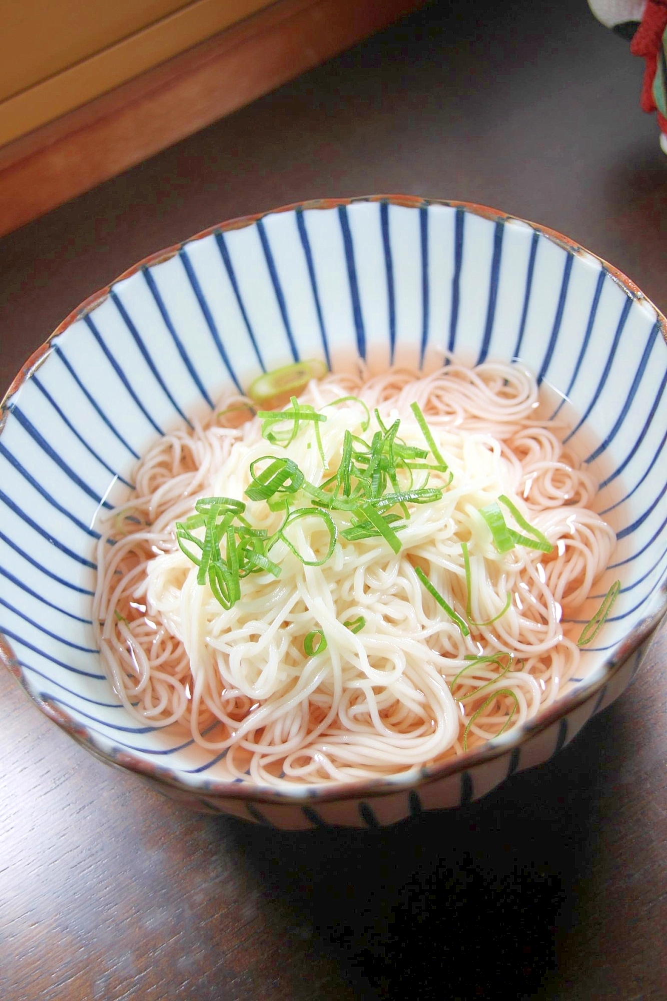 ほんのりピンクの『梅酢そうめん』