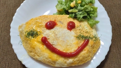 炊飯器でチキンライス！からの簡単オムライス♪