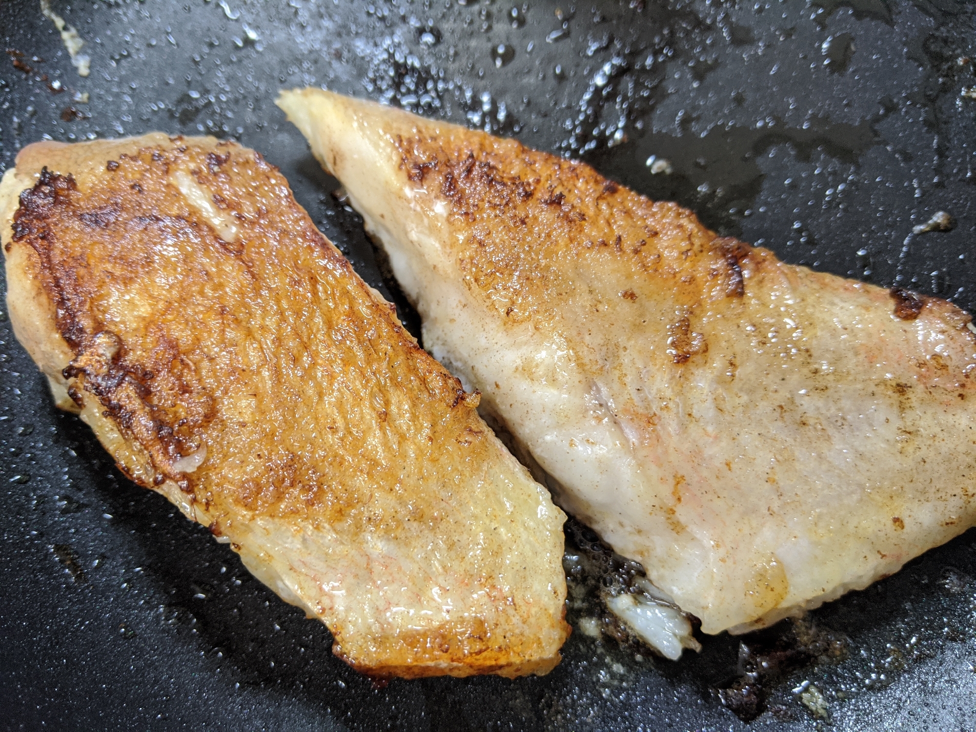 赤魚のカレー風味ムニエル