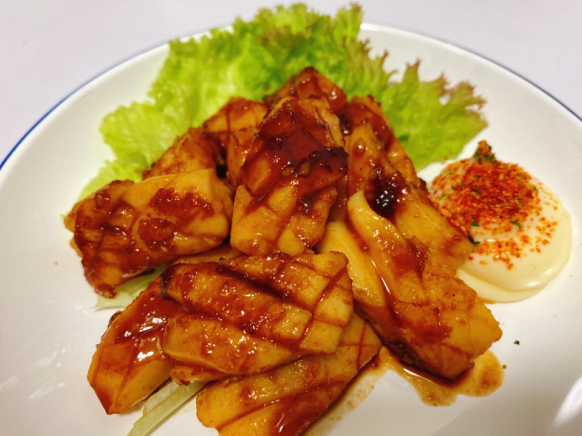 ロールイカの焼きタレ炒め