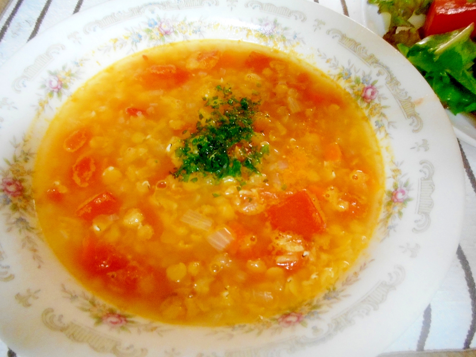 レンズ豆とトマトのスープ