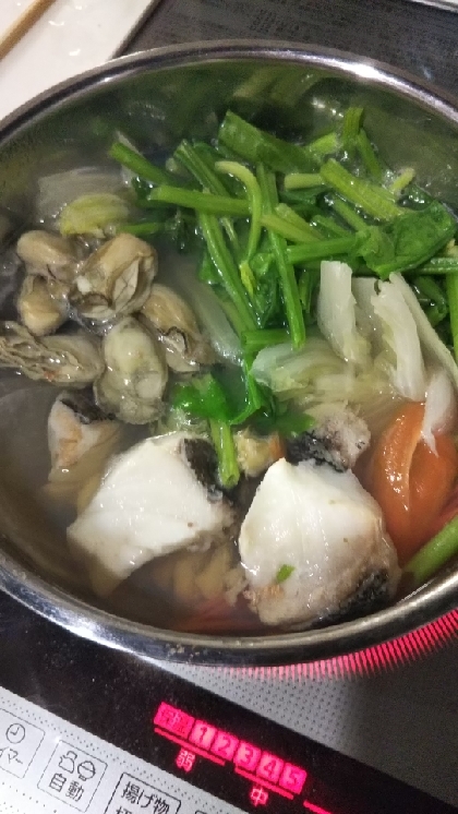 鱈と牡蠣の鍋