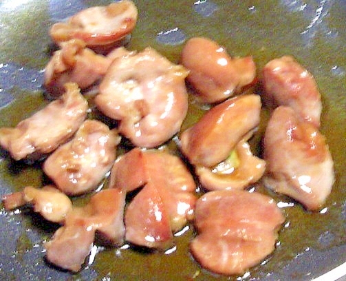 鶏の砂肝甘辛照り焼き