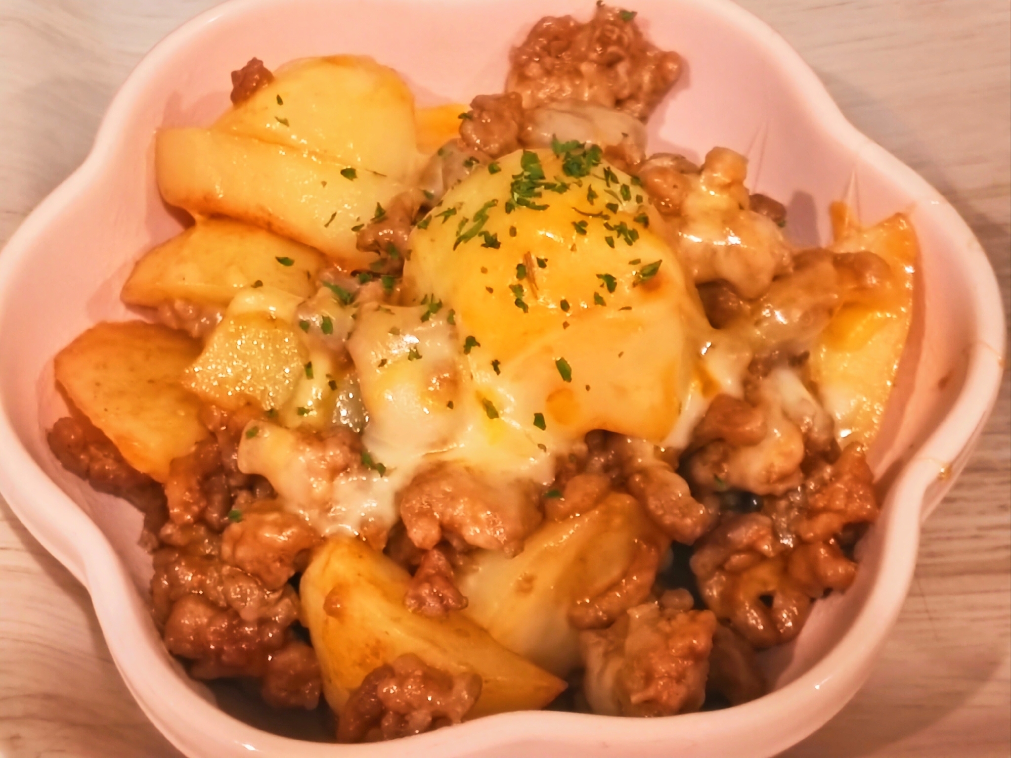 ♡じゃがいもチーズケチャップ炒め