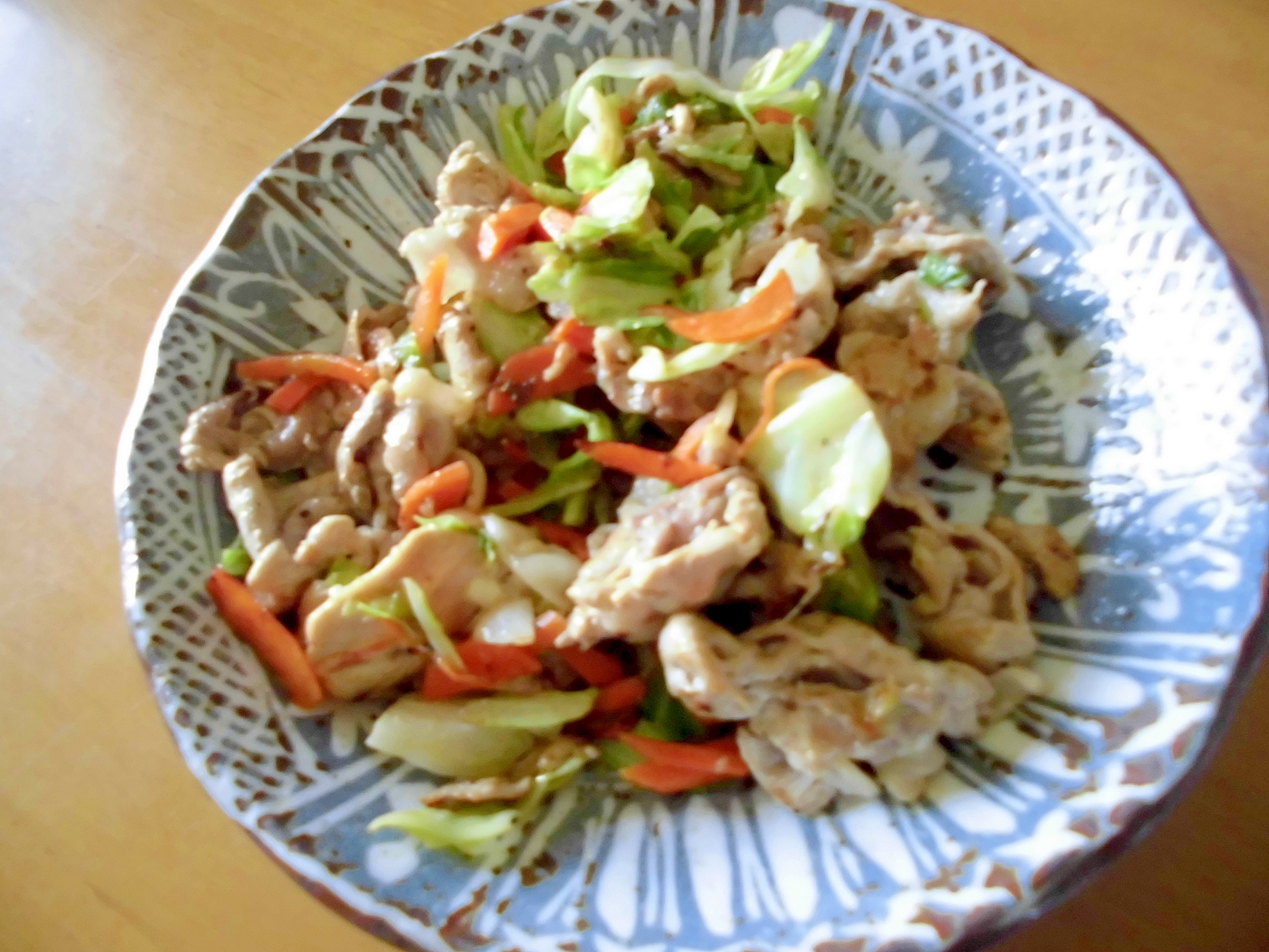 豚肉・野菜のカレーマヨ炒め