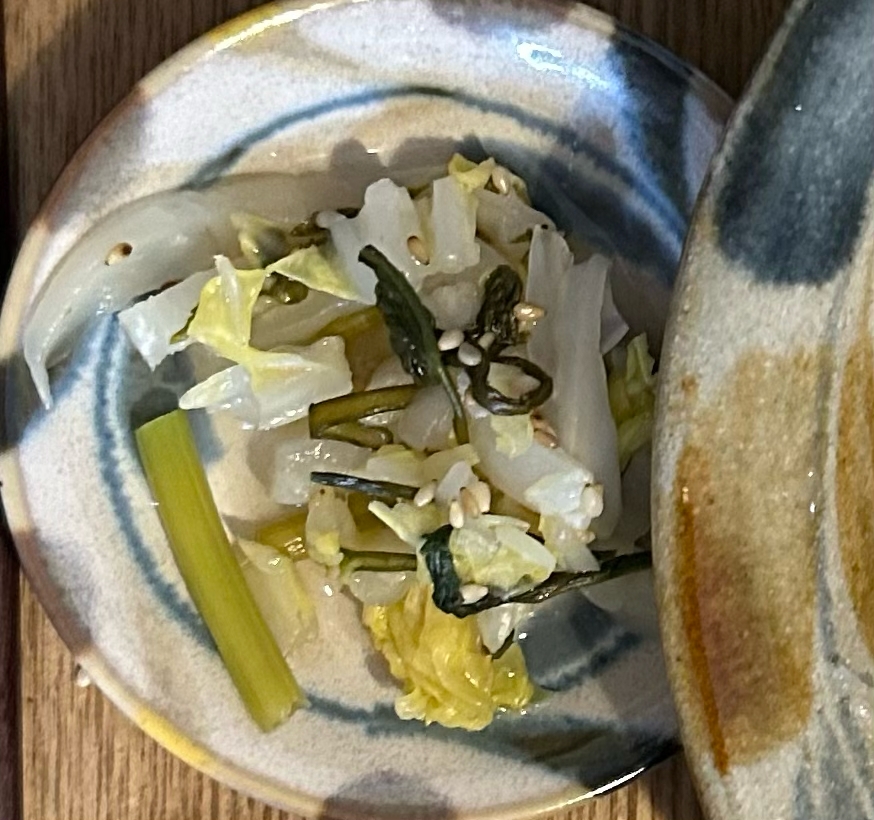 白菜と春菊の酢の物