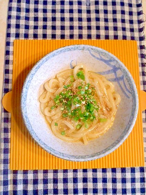 昆布茶の釜玉うどん♪