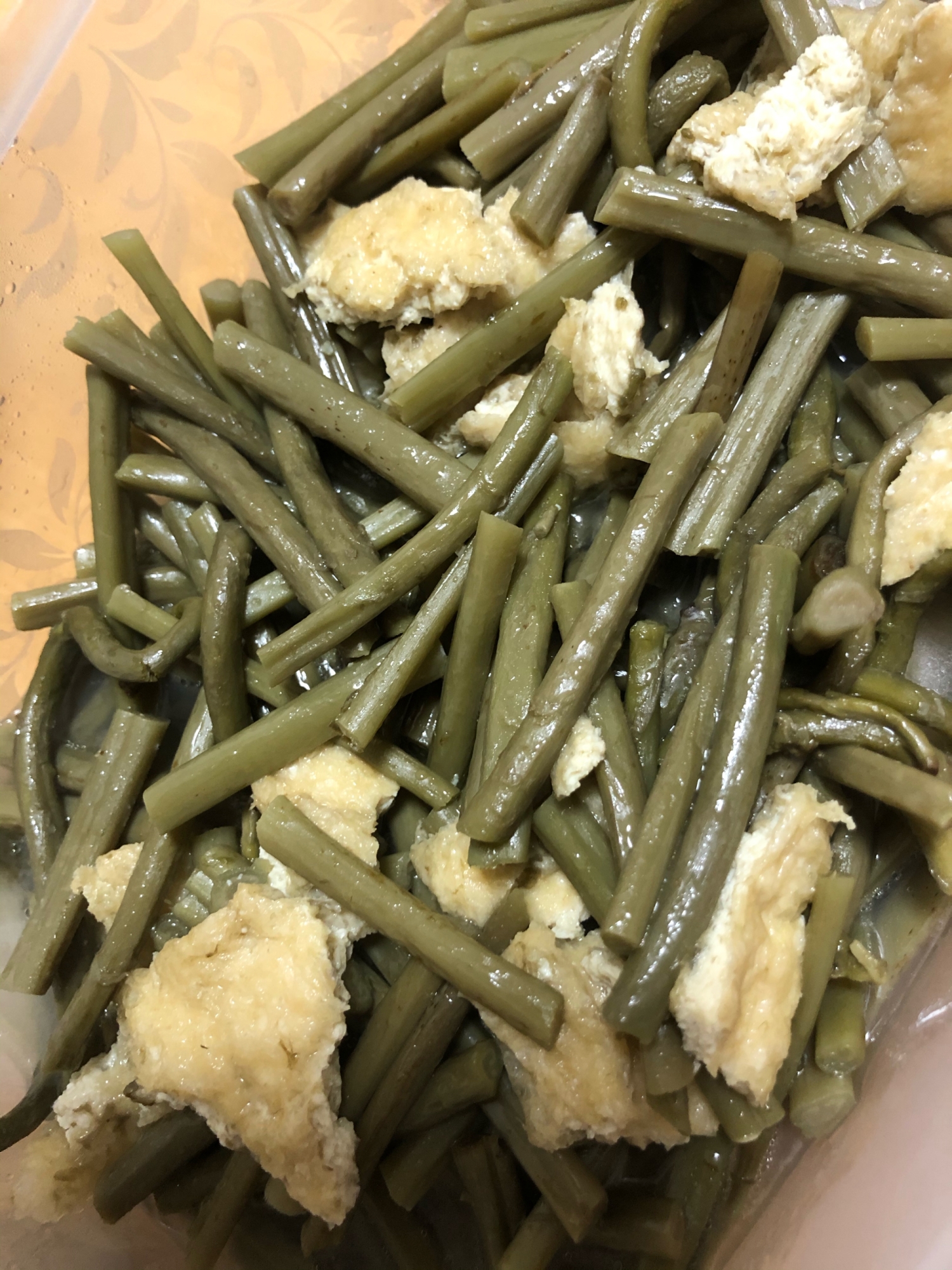 わらびと油揚げの煮物 レシピ 作り方 By あさクル 楽天レシピ