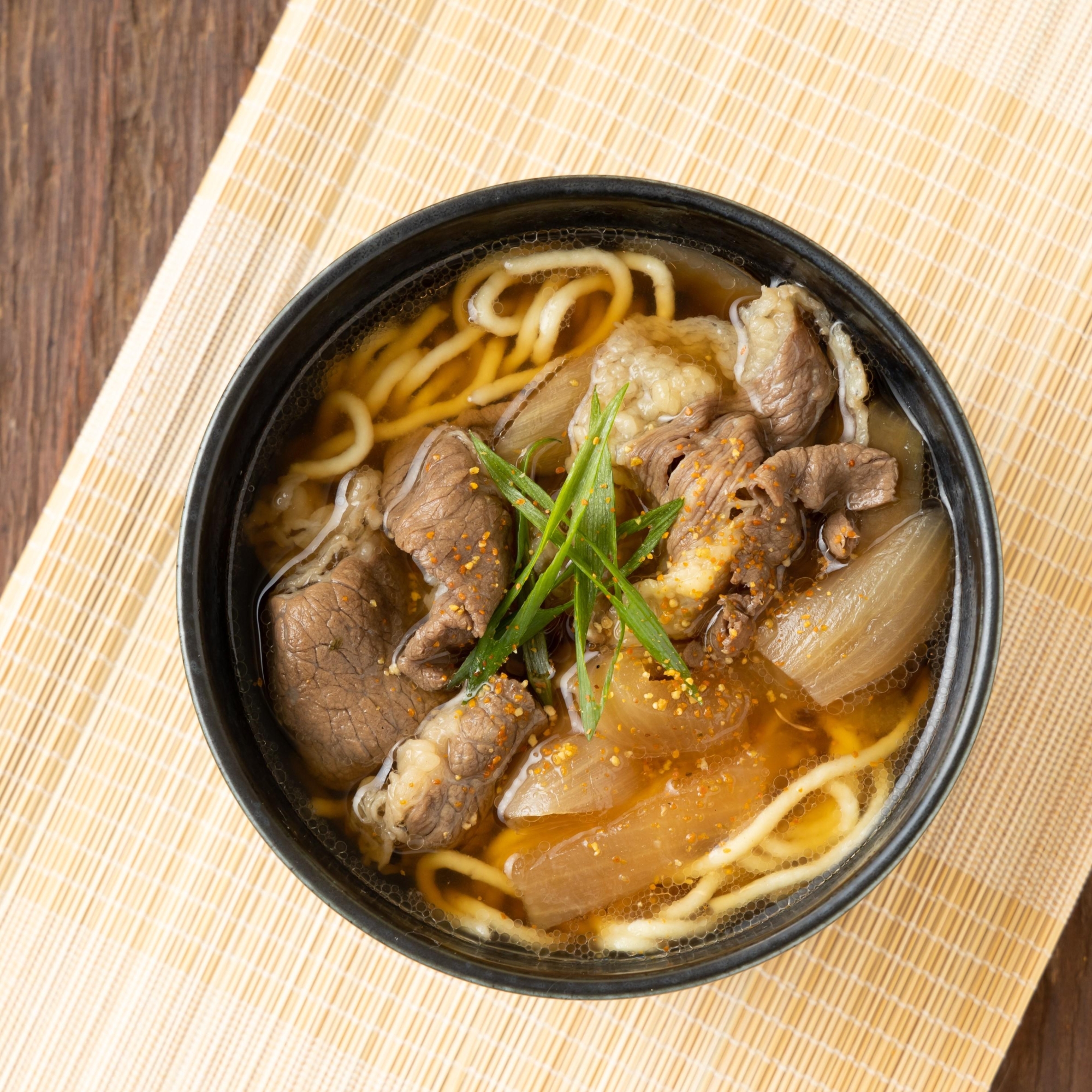 牛丼の具で味噌風味ラーメン