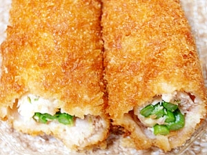 いんげんとチーズの鶏ささみカツ レシピ 作り方 By さくぱん 楽天レシピ