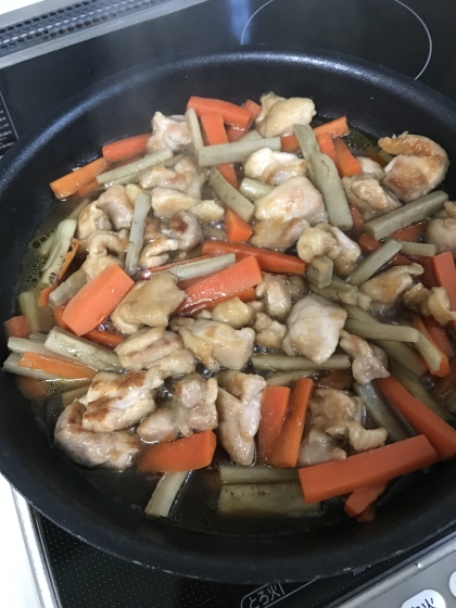 鶏もも肉で作りました。ご飯がすすむお味で、とても美味しかったです。ごちそうさまでした♪