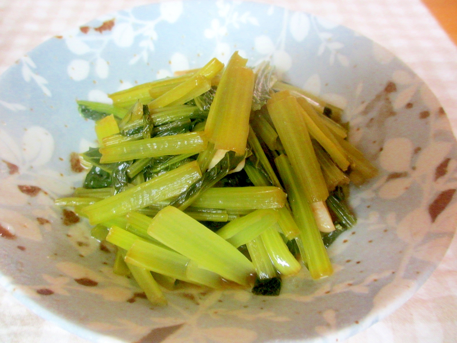 小松菜のにんにく醤油煮
