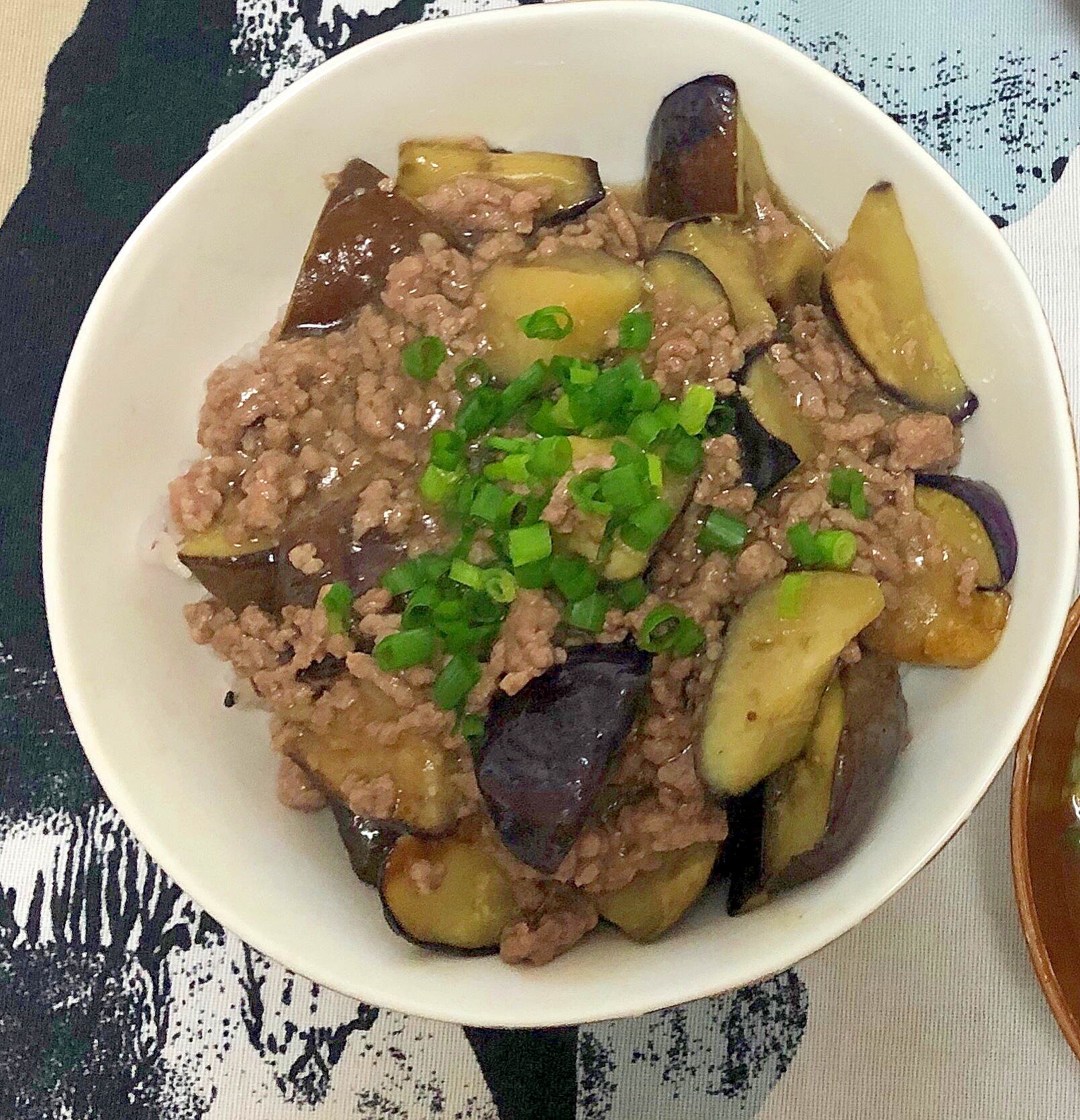 なすとズッキーニのとろみ丼