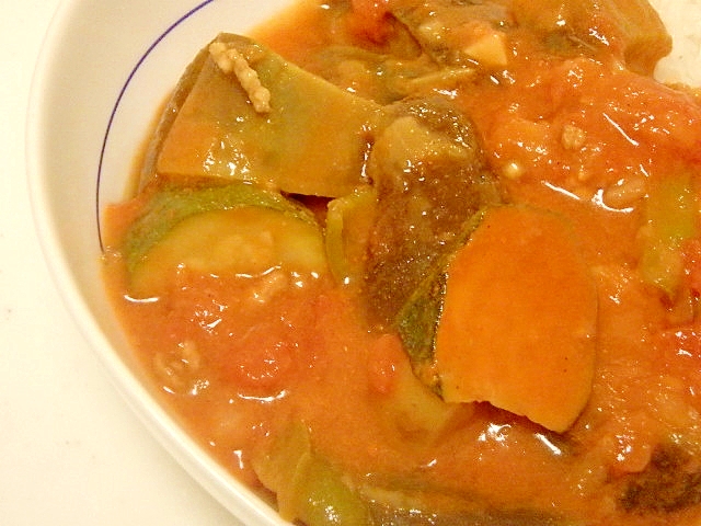 残ったカレーで★カレーラタトゥイユ