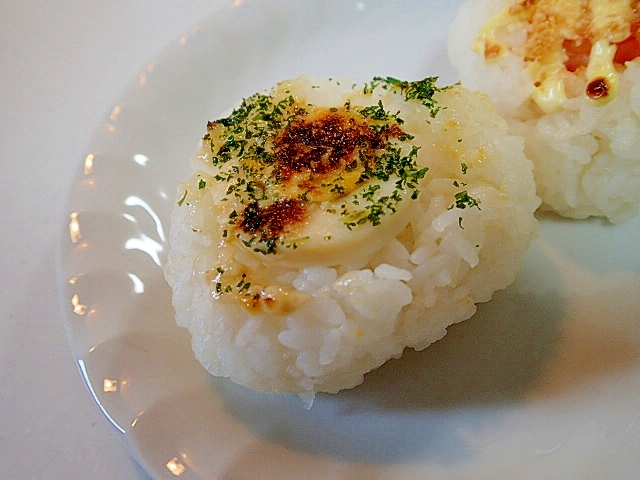 COで　ゆで卵の焼きおにぎり