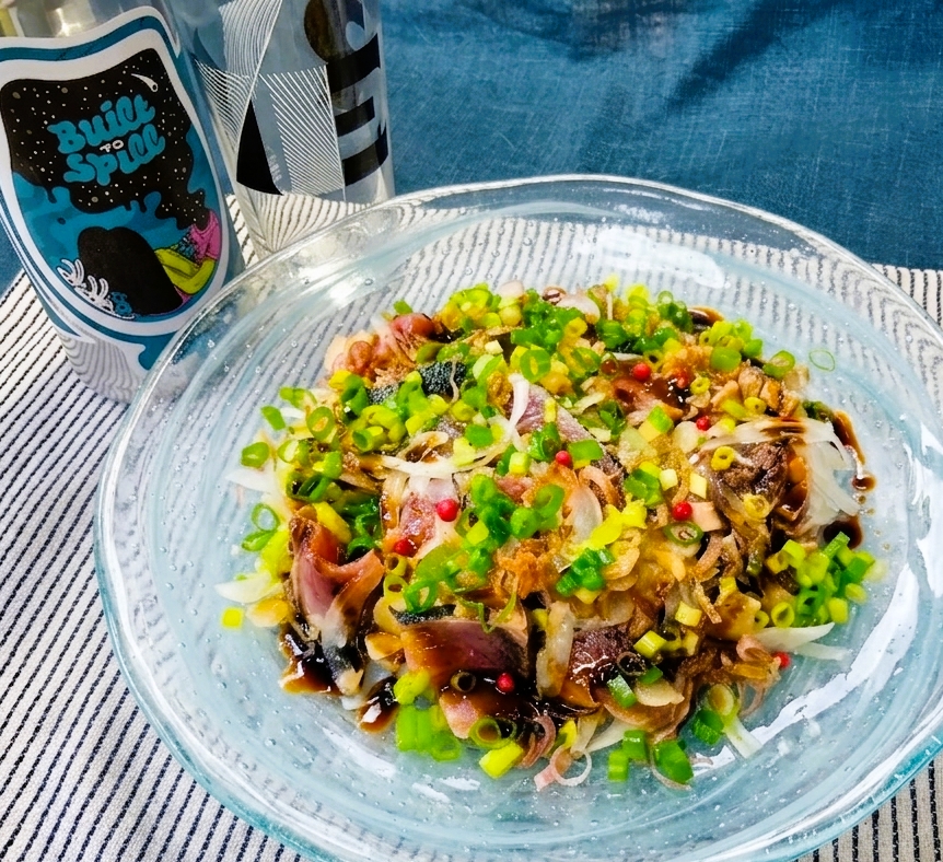 かつおと玉ねぎのカルパッチョ　バルサミコ仕立て