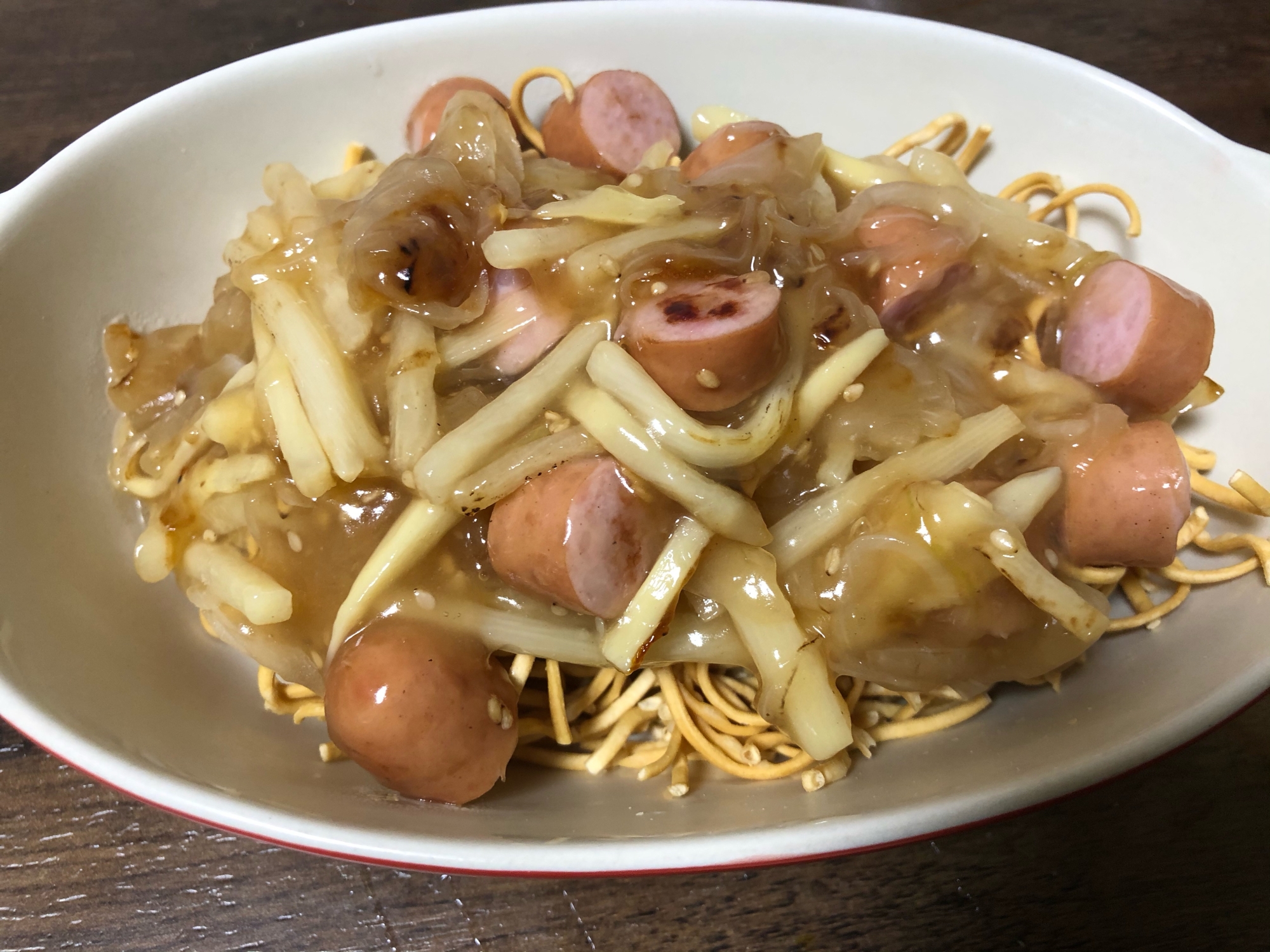 簡単かた焼きそば