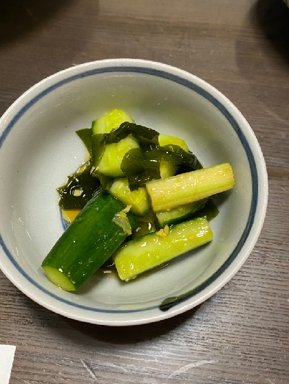 きゅうり、セロリ、わかめの酢のもの【和食・副菜】