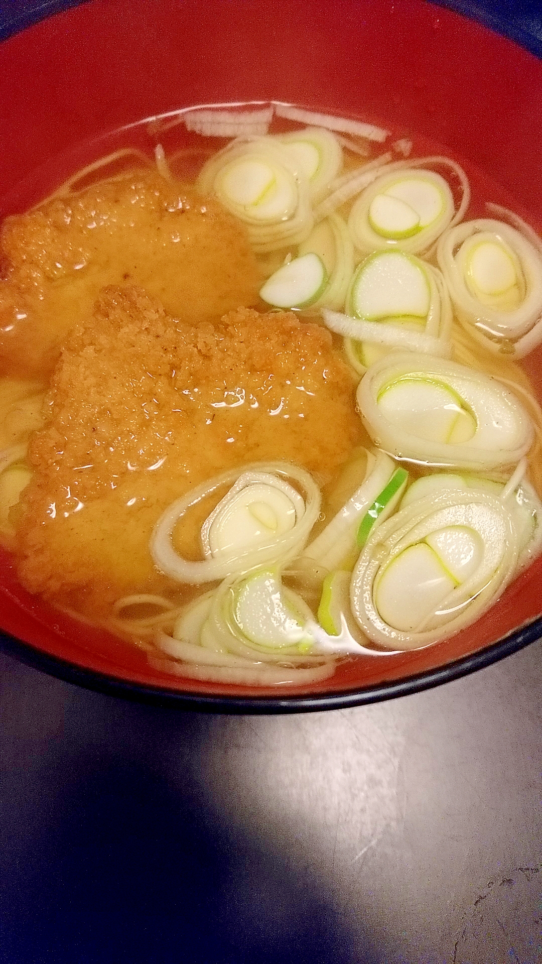 【麺料理】フライドチキンうどん