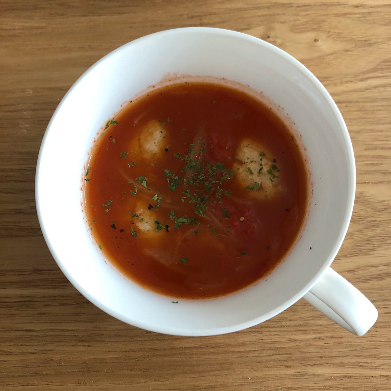 イタリアンミートボールのトマトスープ