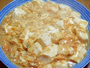 キャベツと卵の麻婆豆腐