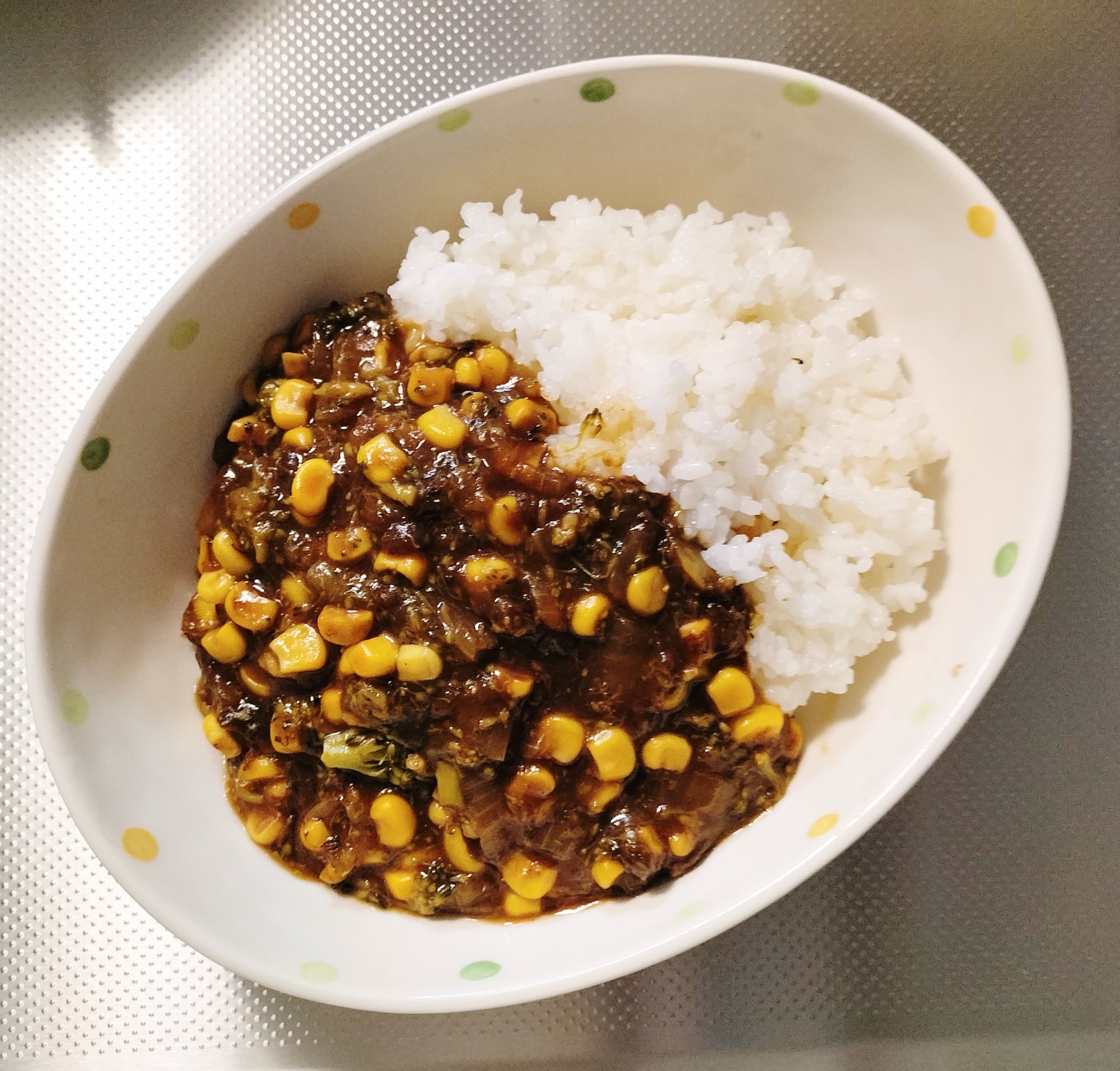 【隠し野菜で♪】コーンとブロッコリーの簡単カレー