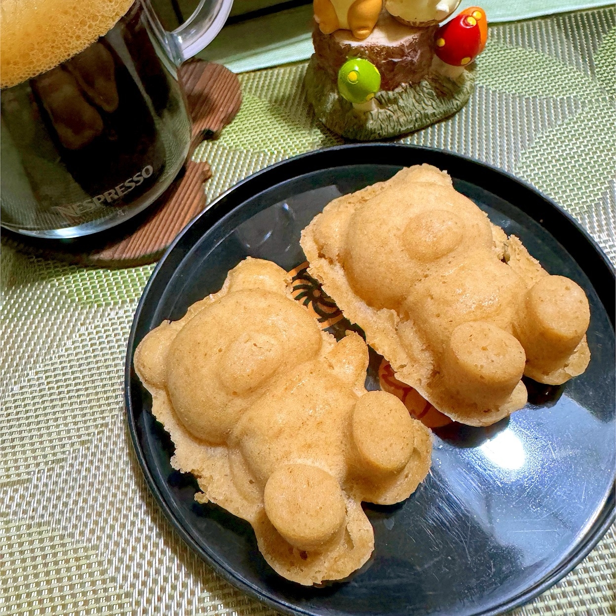麦こがしのレンジでチン(b･ω･)b蒸しケーキ
