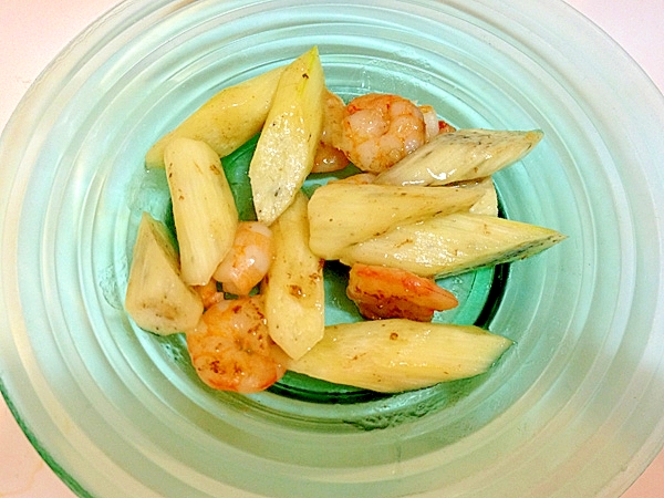 食感が美味しい！マコモダケと海老の中華風炒め