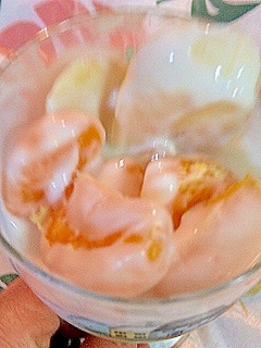 簡単デザート 冷凍みかんのヨーグルトあえ レシピ 作り方 By Peaceloving 楽天レシピ