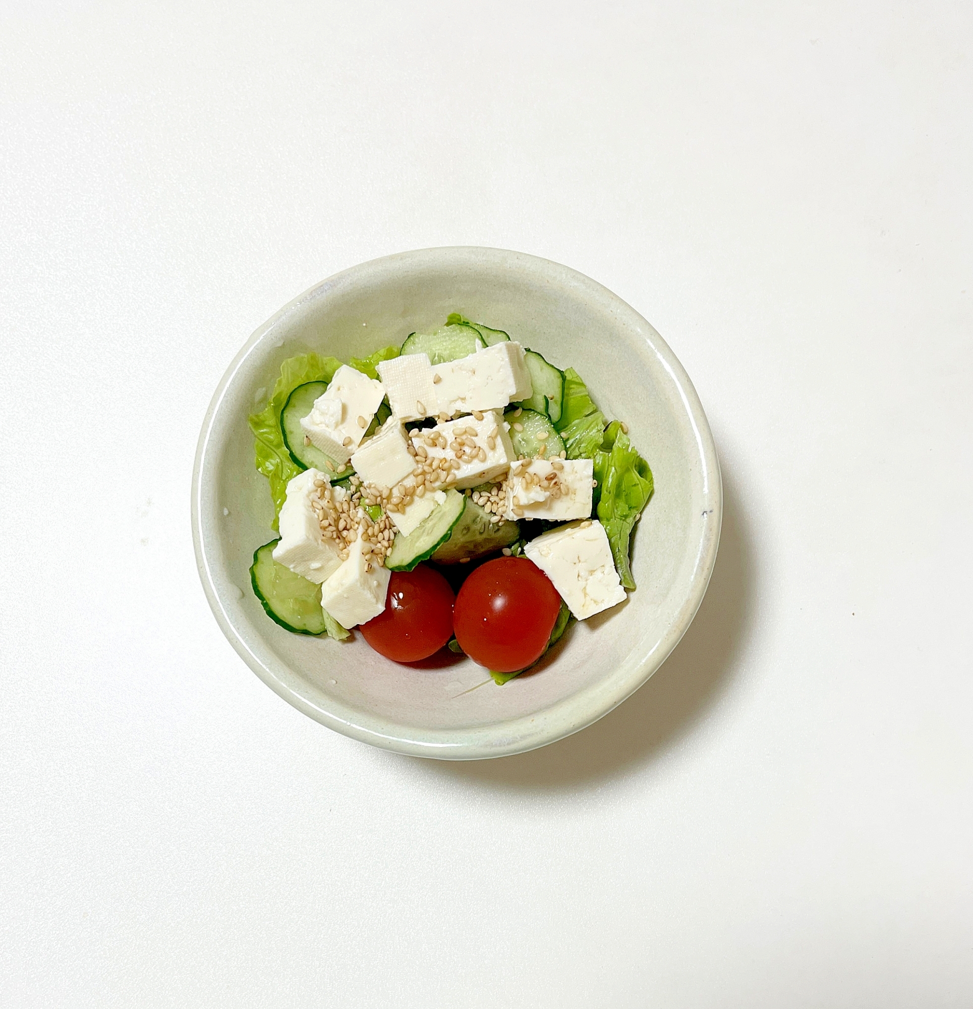 豆腐のサラダ