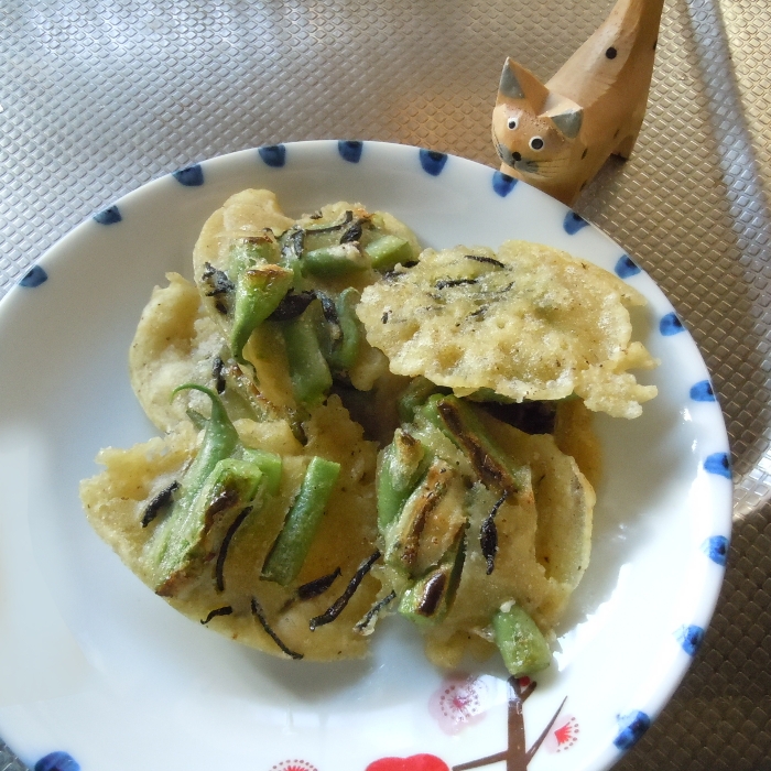 サクサク簡単ひじきといんげんのカレー焼き