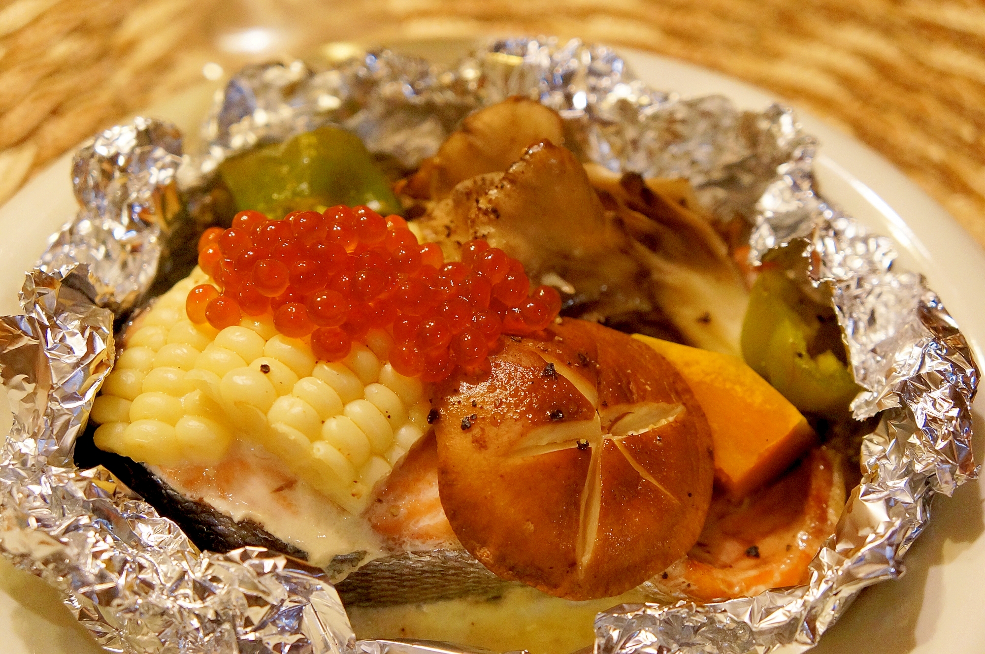 鮭と秋野菜ののホイル焼き