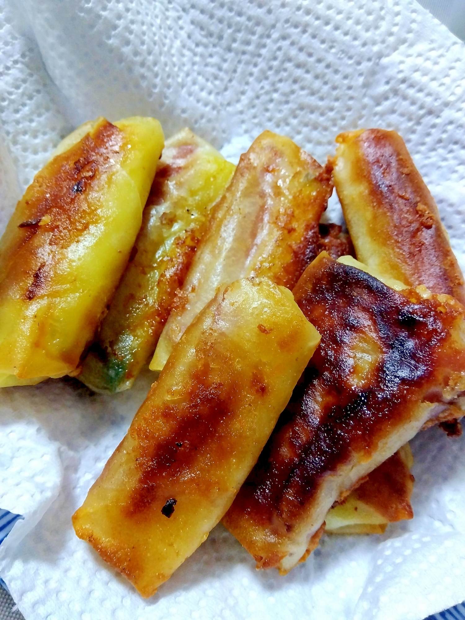 さつまいもとウィンナーとチーズの春巻き＋＋