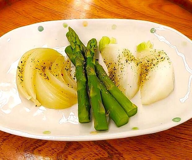 【減塩】春野菜のハーブ蒸し