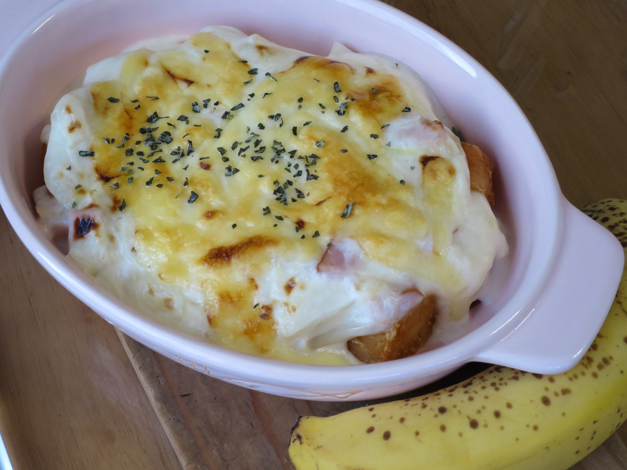 残り物フライドポテトでつくる「いもグラタン」