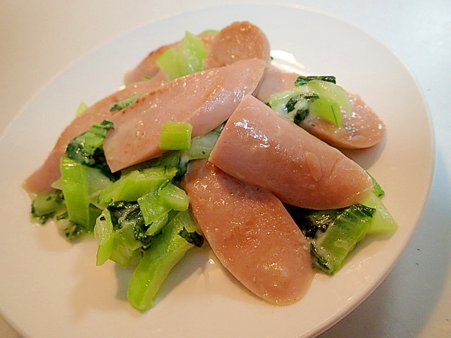 魚ニソと青梗菜の洋風ソテー♬