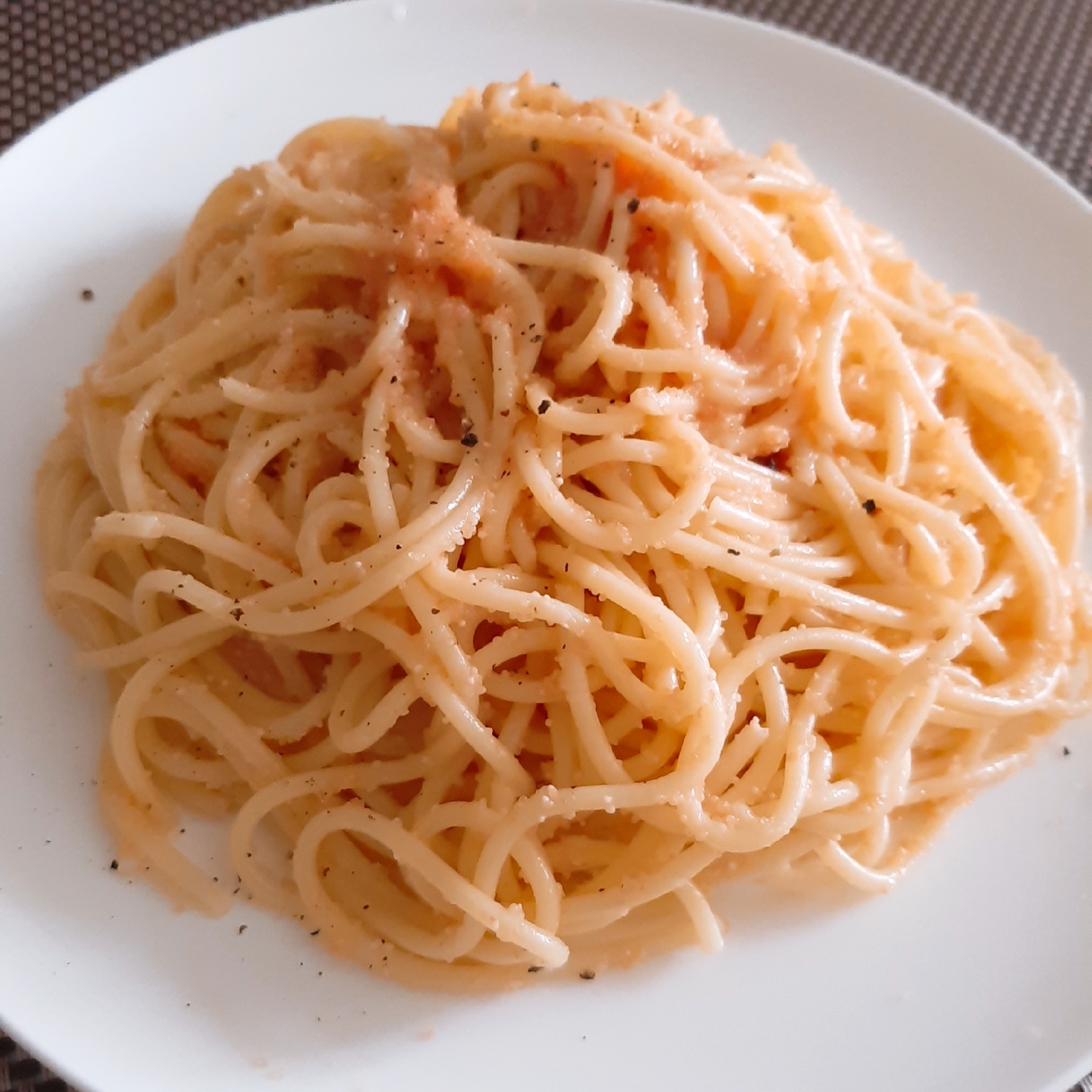 鍋ひとつで出来るたらこパスタ