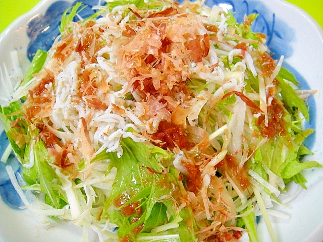 大根と水菜しらすのサラダ 梅ドレッシング レシピ 作り方 By Mint74 楽天レシピ