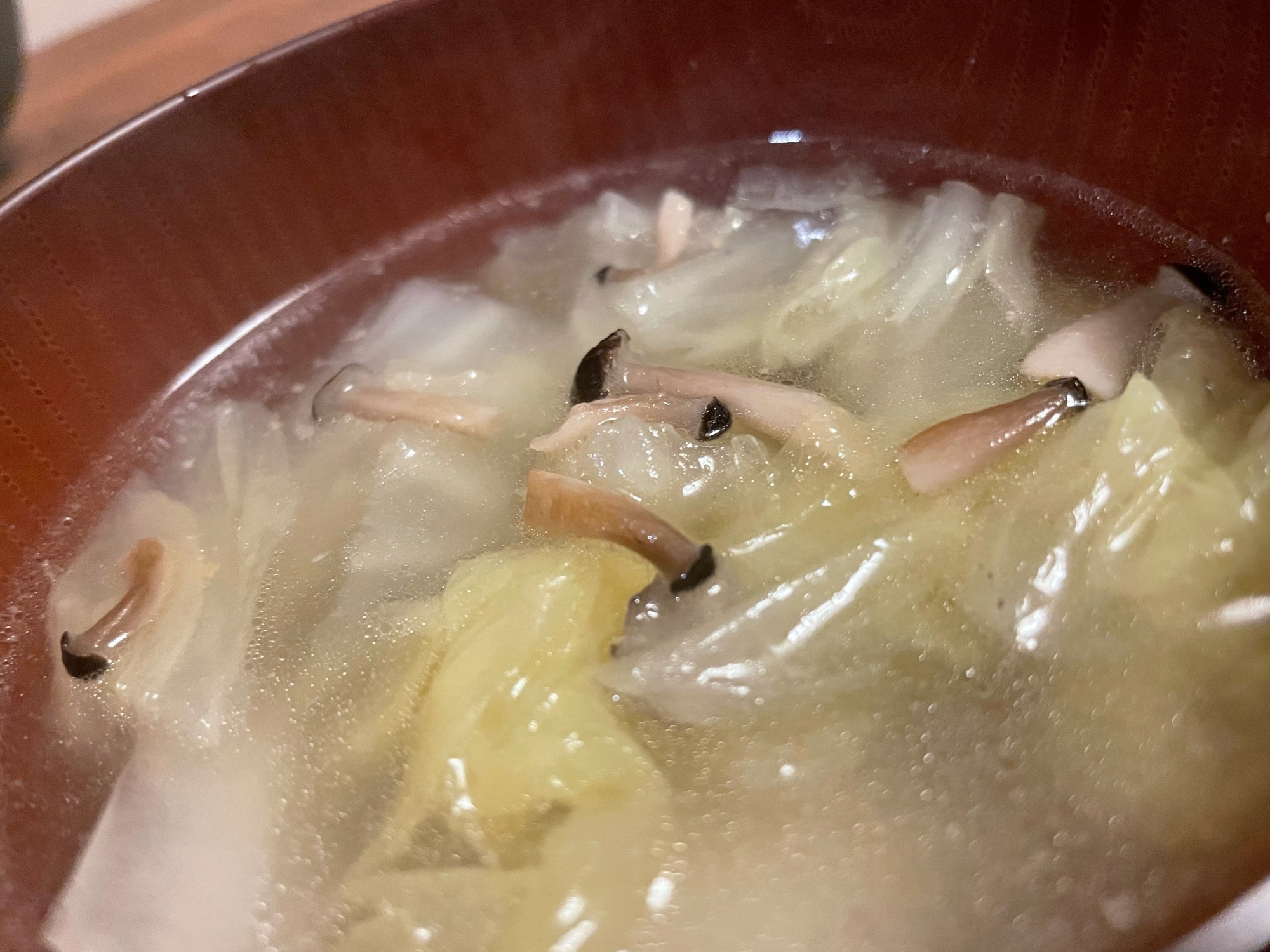 【安くて】白菜とシメジの塩麹スープ【ヘルシー】