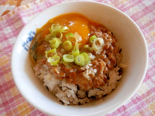ひじき＆納豆ご飯