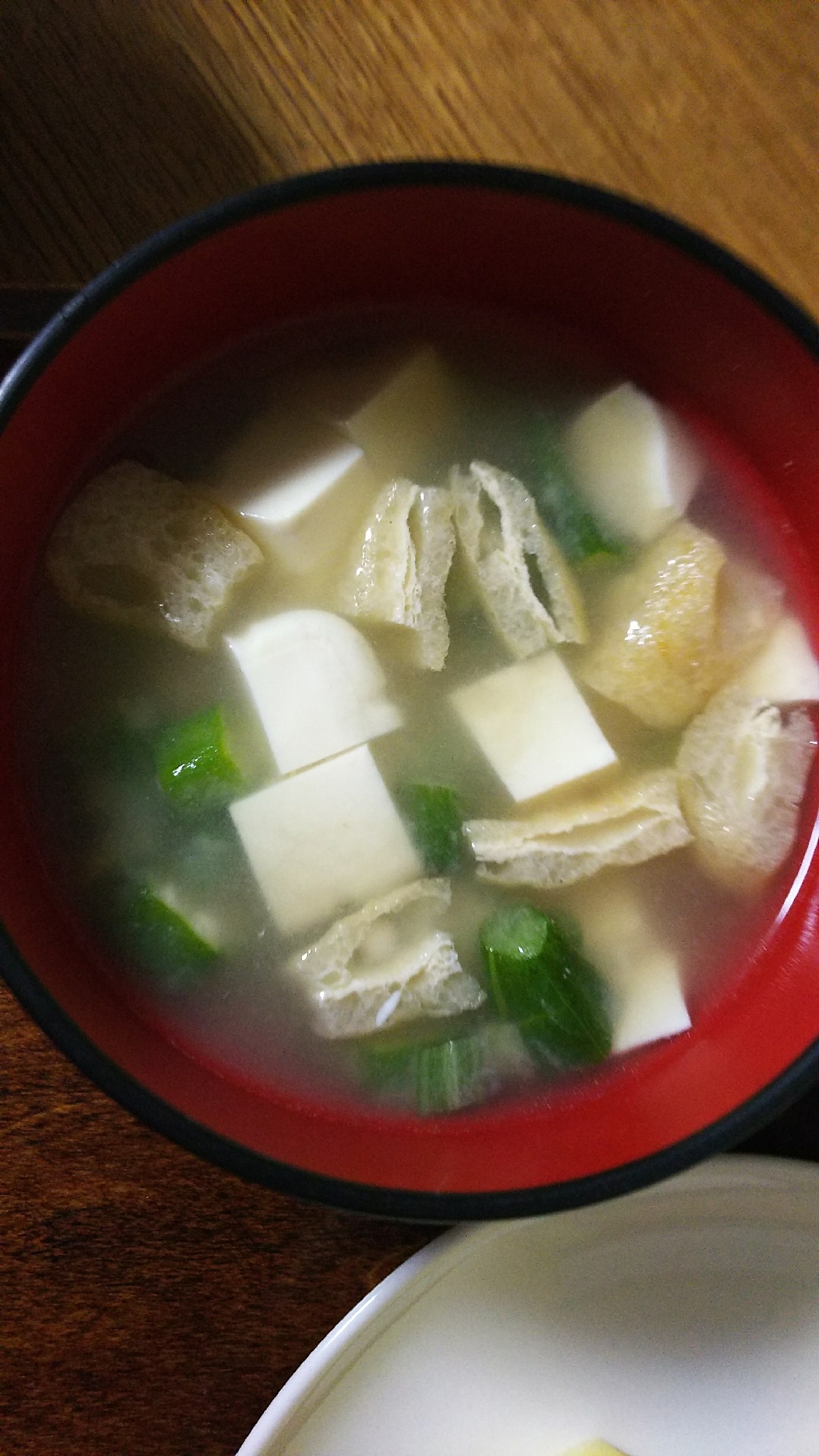 豆腐&オクラ&揚げのお味噌汁
