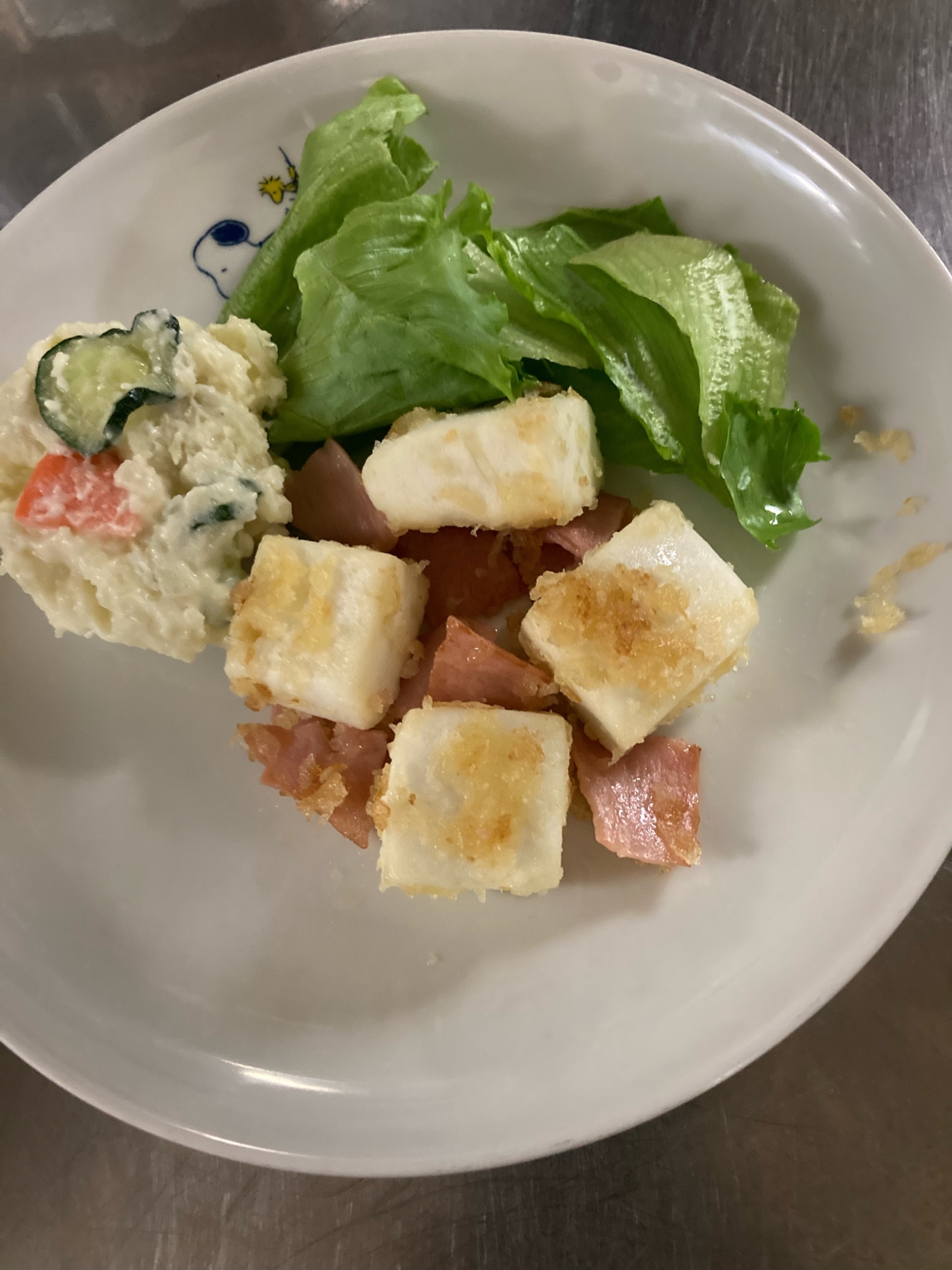 はんぺんとハムのパン粉焼き