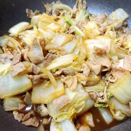 白菜と豚バラの焼肉のタレ煮